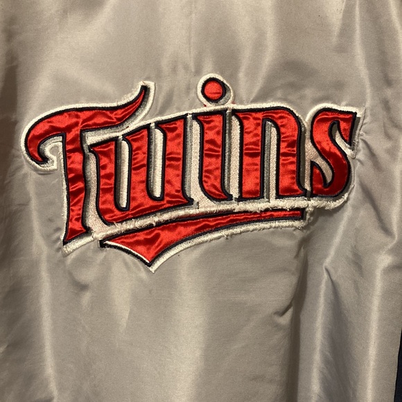 Men’s Minnesota Twins wind breaker Grey Jacket -sizeXL/XG - Picture 6 of 11
